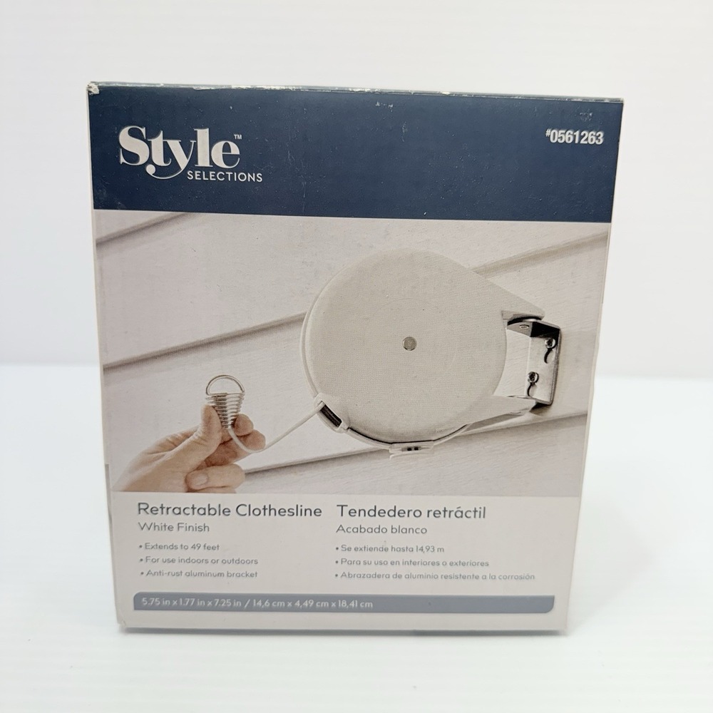 Style Selections Freestanding Laundry Organizer‎ Clothesline Extends to 49 Ft